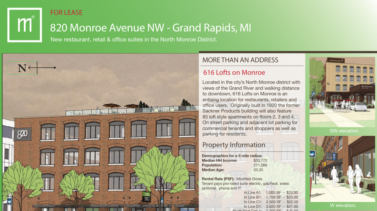 820 Monroe Ave part of 616 Lofts on Monroe